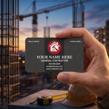 General Contractor Professional Charcoal & Red 