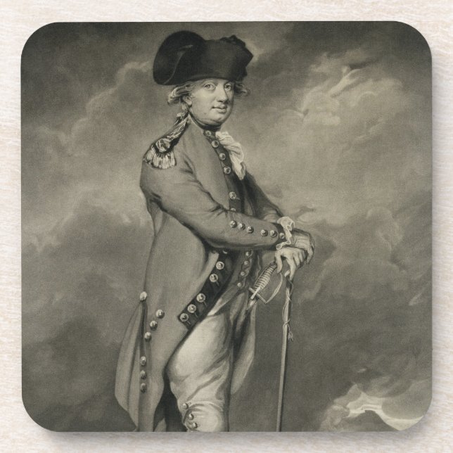 General Cornwallis (1738-1805) graviert von John Getränkeuntersetzer (Vorderseite)