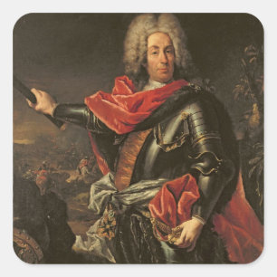 General Count Johann Matthias von der Schulenburg Quadratischer Aufkleber