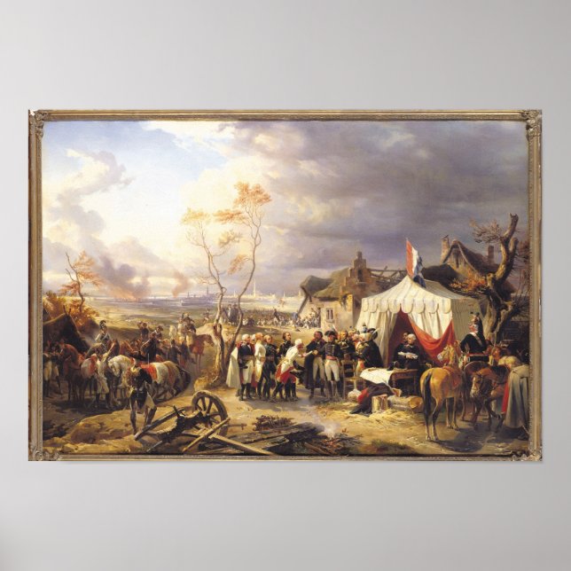 General de La Morliere, der die Übergabe erhält Poster (Vorne)
