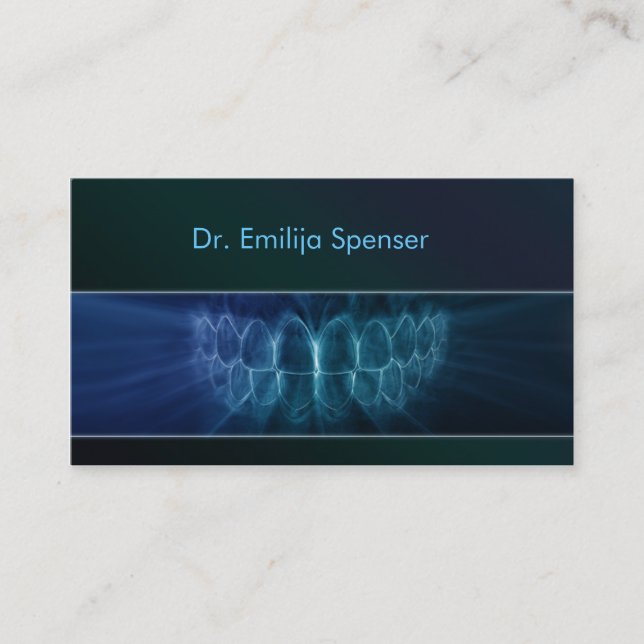 General Dentist Blue Gradient Business Card Visitenkarte (Vorderseite)