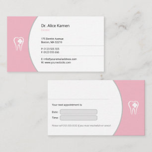 General Dentist Pink Lucky Teeth Terminkarte