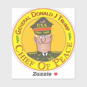 General Donald J Trump Custom-Cut Vinyl Sticker