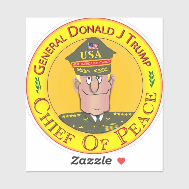General Donald J Trump Custom-Cut Vinyl Sticker (Blatt)