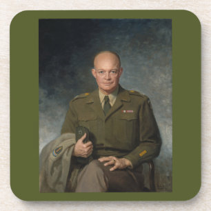 General Dwight Eisenhower 5-Sterne-Gemäldeporträt Getränkeuntersetzer