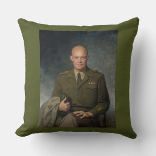 General Dwight Eisenhower 5-Sterne-Gemäldeporträt Kissen