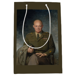 General Dwight Eisenhower 5-Sterne-Gemäldeporträt Mittlere Geschenktüte