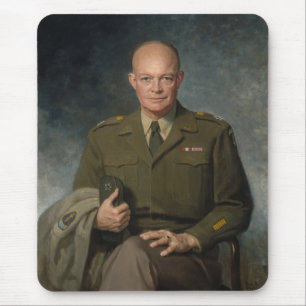General Dwight Eisenhower 5-Sterne-Gemäldeporträt Mousepad