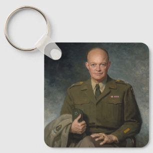 General Dwight Eisenhower 5-Sterne-Gemäldeporträt Schlüsselanhänger