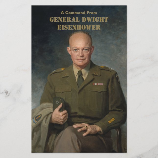 General Dwight Eisenhower 5-Sterne-Portrait Briefpapier (Vorderseite)
