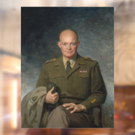 General Dwight Eisenhower 5-Sterne-Portrait Fensteraufkleber
