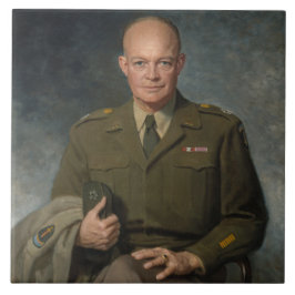 General Dwight Eisenhower 5-Sterne-Portrait Fliese