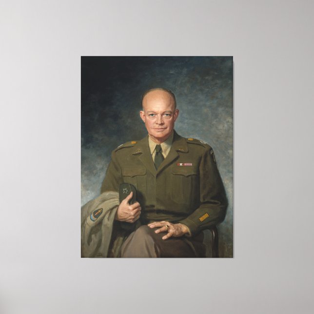 General Dwight Eisenhower 5-Sterne-Portrait Leinwanddruck (Vorderseite)