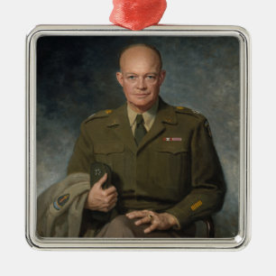 General Dwight Eisenhower 5-Sterne-Portrait Ornament Aus Metall