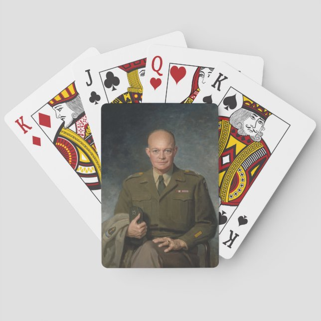 General Dwight Eisenhower 5-Sterne-Portrait Spielkarten (Rückseite)