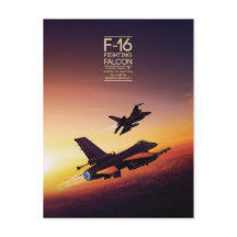 General Dynamics F-16 Fighting Falken Postkarte