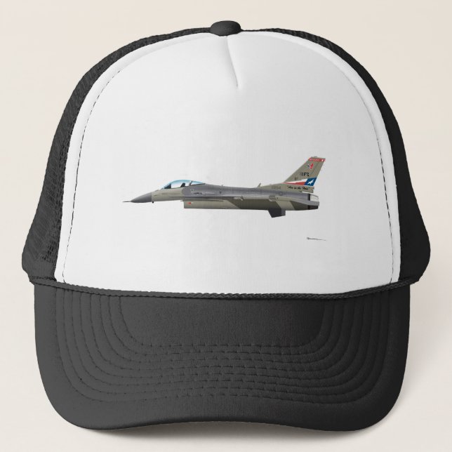 General Dynamics F-16D kämpfendes Falke-Tex Truckerkappe (Vorderseite)