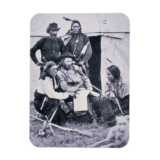 General George A. Custer (1839-76) mit seinem Indi Magnet (Vertikal)