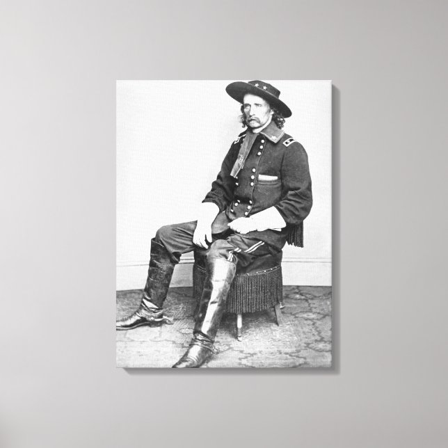 General George A. Custer (b/w-Foto) Leinwanddruck (Vorderseite)