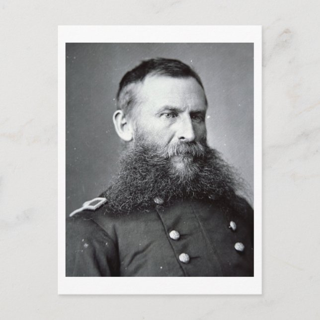 General George Crook (b/w Foto) Postkarte (Vorderseite)