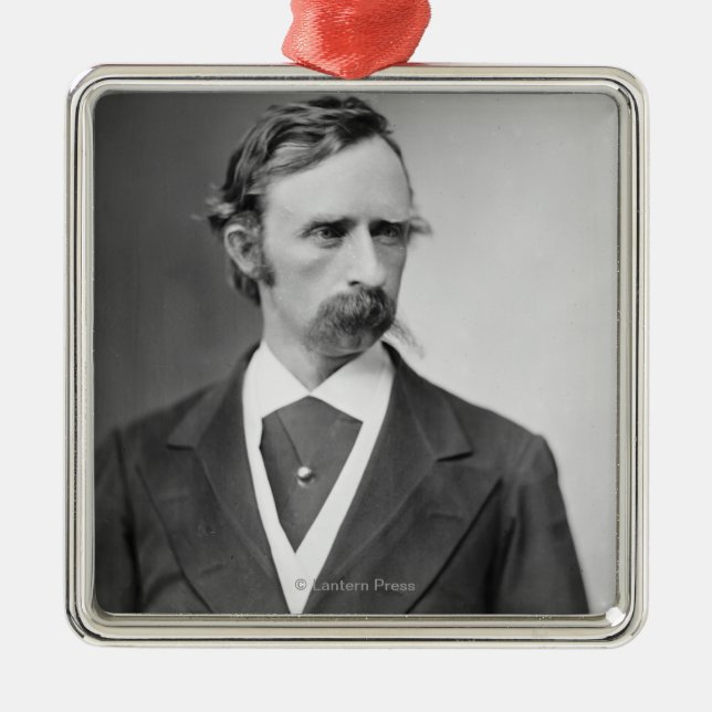 General George Custer Silbernes Ornament (Vorne)