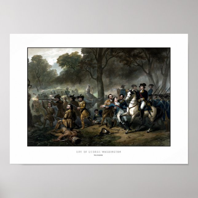 General George Washington in Battle Poster (Vorne)