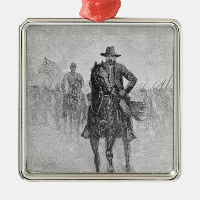 General Grant reconnoitering Silbernes Ornament (Vorne)