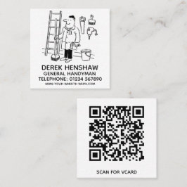 General Handyman Square Business Card Quadratische Visitenkarte