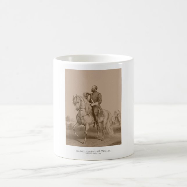 General James Garfield -- Ziviler Krieg Kaffeetasse (Mittel)