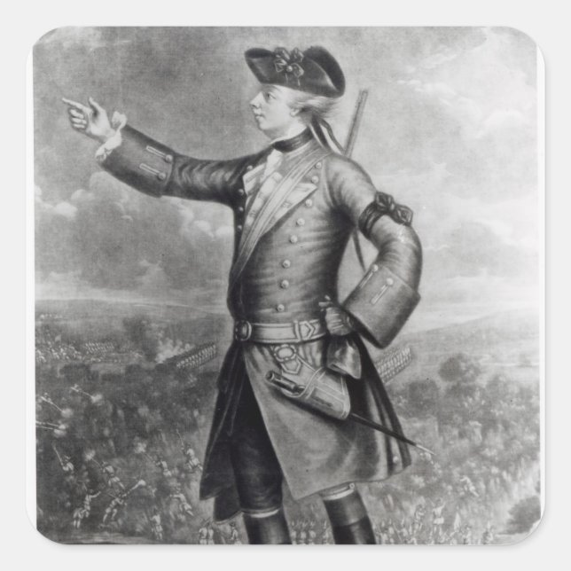 General James Wolfe Quadratischer Aufkleber (Vorderseite)