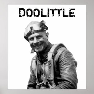 General Jimmy Doolittle -- Held WW2 Poster