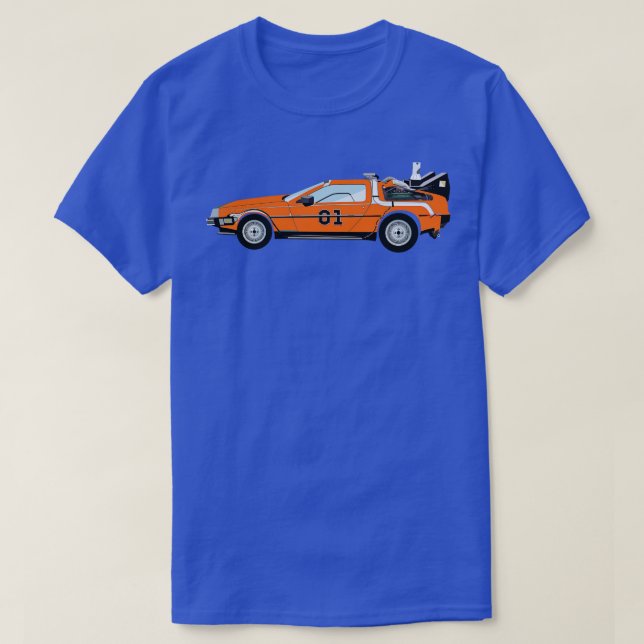 General Lee BTTF Delorean T-Shirt (Design vorne)