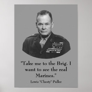 General Lewis "Chesty" Puller — Marine Poster