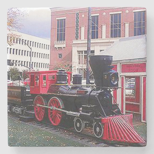General Loco Marietta, Ga. Marmorstein-Untersetzer Steinuntersetzer (Vorderseite)