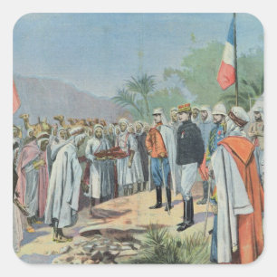 General Lyautey erhielt die Kapitulation der Rebel Quadratischer Aufkleber