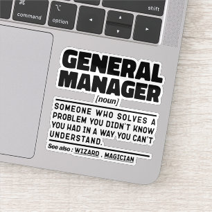 General Manager Ich versuche Dinge zu Lustigen Spr Aufkleber