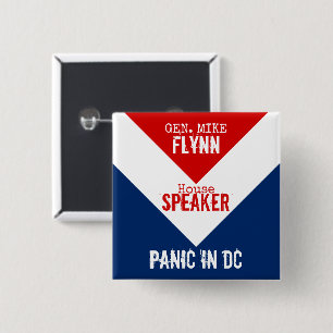 General Mike Flynn Lautsprecher der House Panik in Button