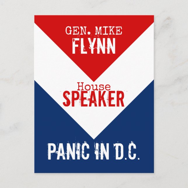 General Mike Flynn Lautsprecher der House Panik in Postkarte (Vorderseite)