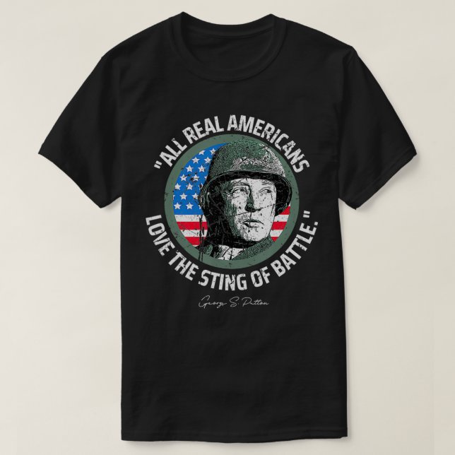 General Patton Sting of Battle ProTrump Politisch  T-Shirt (Design vorne)