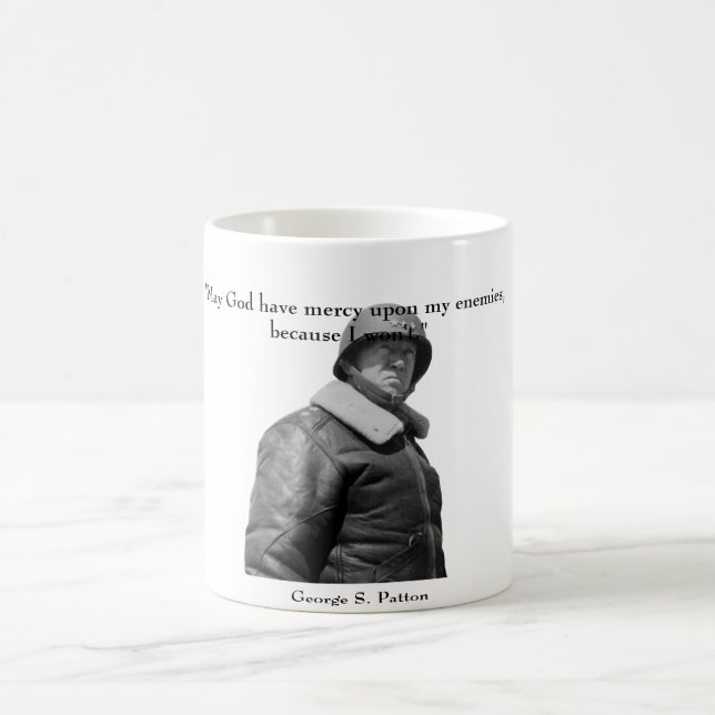 General Patton und Zitat Kaffeetasse (Mittel)