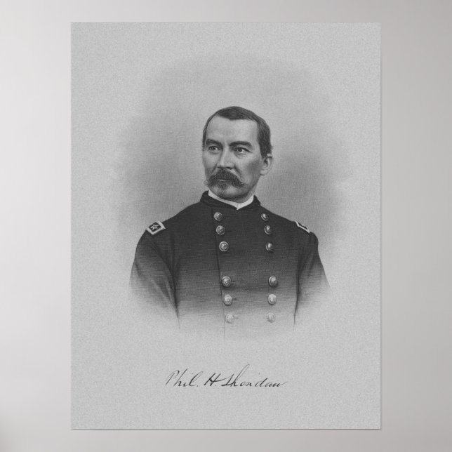 General Philip Sheridan — Ziviler Krieg Poster (Vorne)