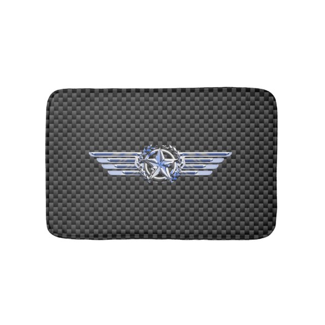 General Private Air Pilot Chrome like Star Wings Badematte (Vorderseite)