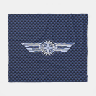 General Private Air Pilot Chrome like Wings Fleecedecke