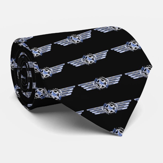 General Private Air Pilot Chrome Like Wings Krawatte (Gerollt)