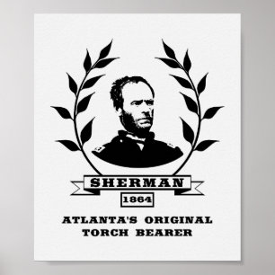 General Sherman - Atlanta's Original Torch-Träger Poster