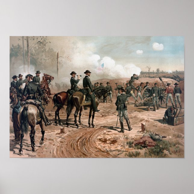 General Sherman beobachtet die Belagerung von Atla Poster (Vorne)