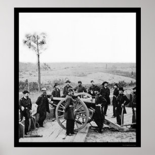 General Sherman Leaning auf einem Gewehr in Poster