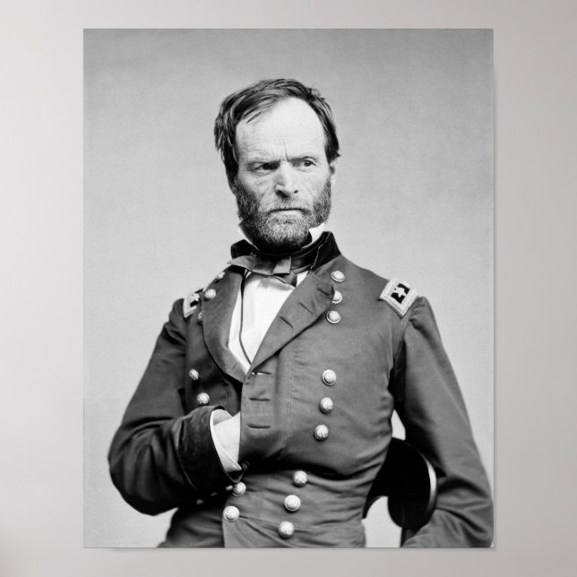General Sherman - Portrait von Hand in Coat Poster (Vorne)