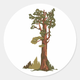 General Sherman Tree Runder Aufkleber