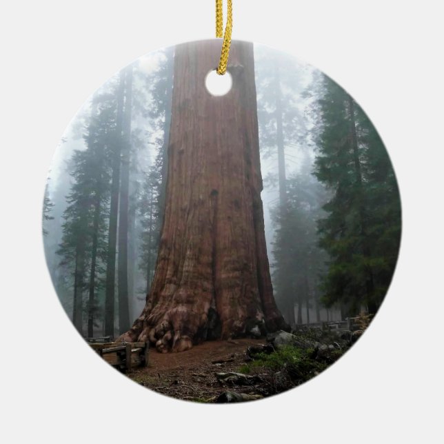 General Sherman Tree, Sequoia, CA Keramik Ornament (Vorne)